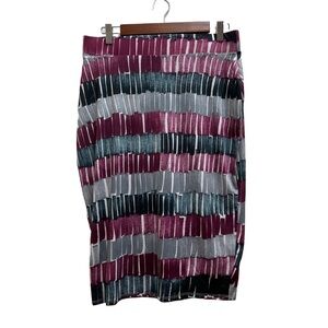 Made By Johnny Abstract Striped Skirt NWT